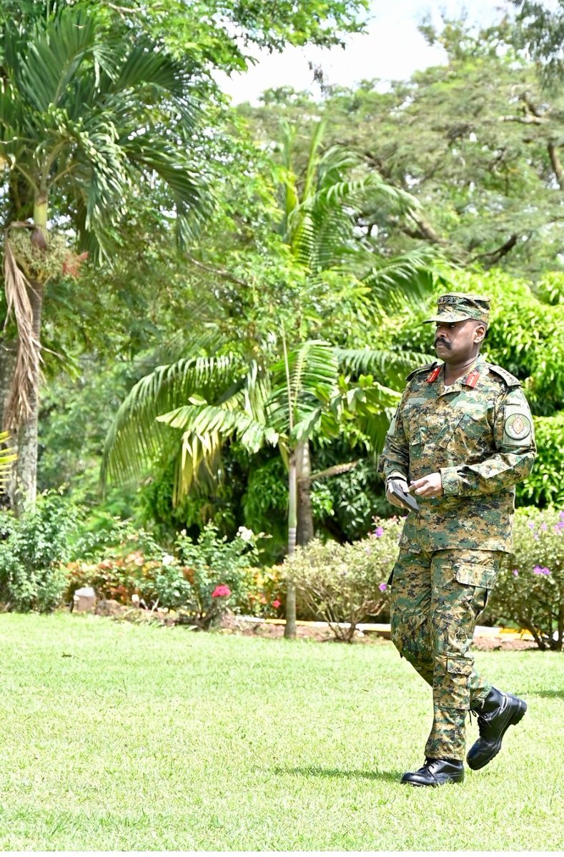 The walk of the New CDF of UPDF,  Gen Muhoozi Kainerugaba