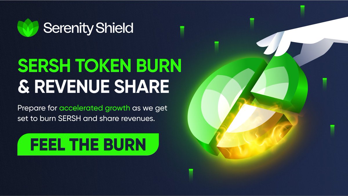 SerenityStech's tweet image. *Update following partnership announcement with Contentra! *

👉1M GB data will soon be stored on @SerenityShield_
👉Payment in $SERSH of 1.2 M tokens triggering a 25% #TokenBurn - 300k tokens🔥
👉+ 25% to 'Revenue Share' pool, rewarding SERSH holders via #StrongBox by Q3. 

Stay