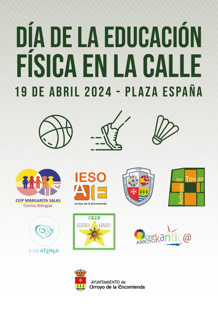 El 'II Día de la EF en la Calle' ya está en marcha 💪🏼💪🏼 🏃🏼🏃🏼‍♀️'Educación Física y Salud Mental' 🤯 Contamos con: ✅ @CeipMargaritaSa ✅ @InstitutoArroyo ✅ @iestovar ✅ @CEIPATENEA ✅ @CEIPELVIRA ✅ @ceipkantica 👉🏼 Gracias a @AytoArroyo por hacerlo posible. #SoyDelRaimundo