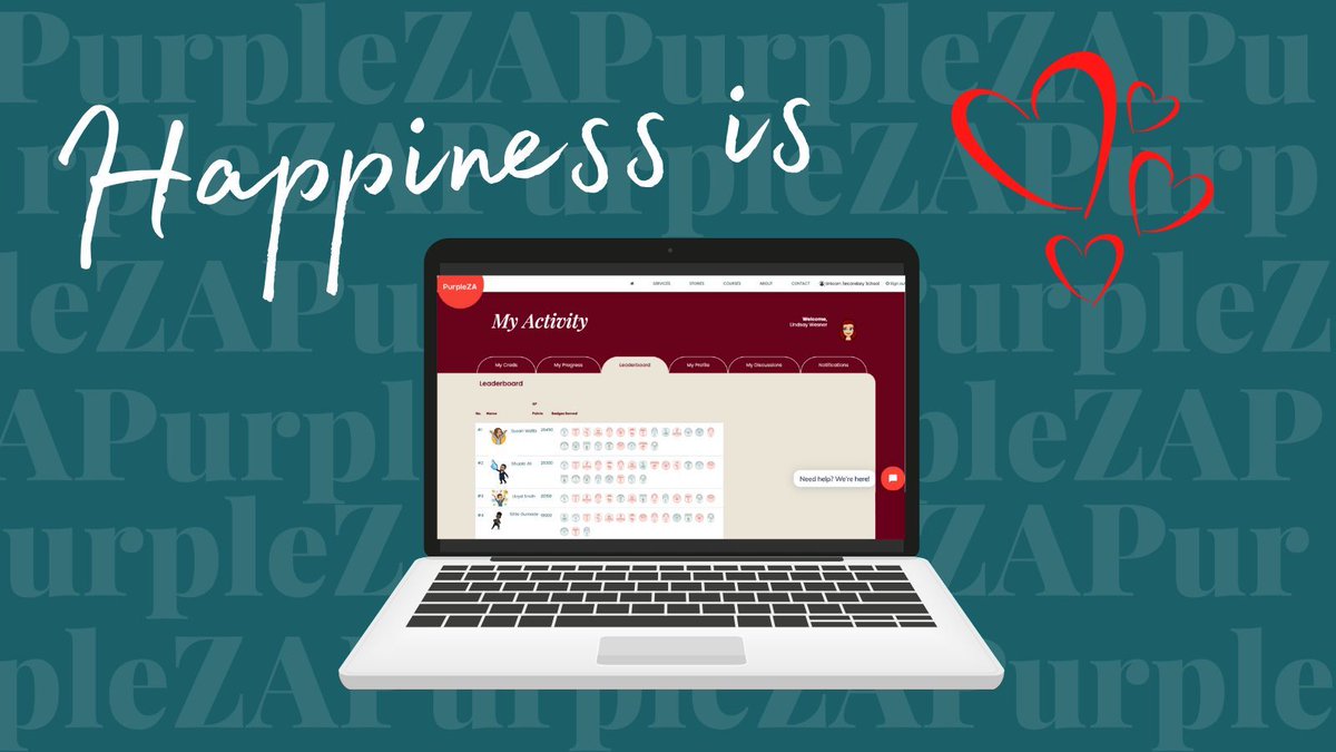 Happiness is PurpleZA! Check out purpleza.co.za/course and download our Course Catalogue to see the incredible collection of online, self-paced courses we offer teachers. Pop to bit.ly/PZAconnect to book a time to chat about how we bring teachers JOY in learning.