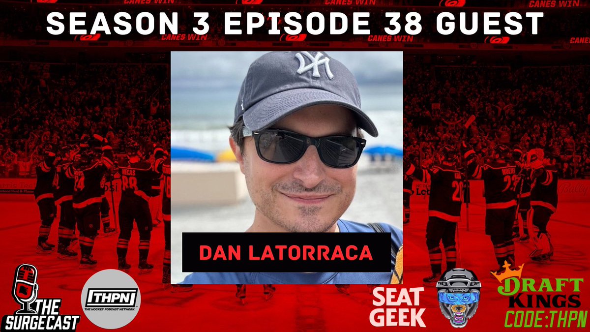 He’s baaaaaaack! 

We are so excited to announce that <a href="/Canes/">Carolina Hurricanes</a> VP of Marketing <a href="/danlatorraca/">Dan LaTorraca</a> will be joining us tomorrow on the podcast. 

We will talk beer sticks, Canes Bars &amp; so much more. Always great to have Dan on the pod &amp; we can’t wait for y’all to listen to it. #CauseChaos