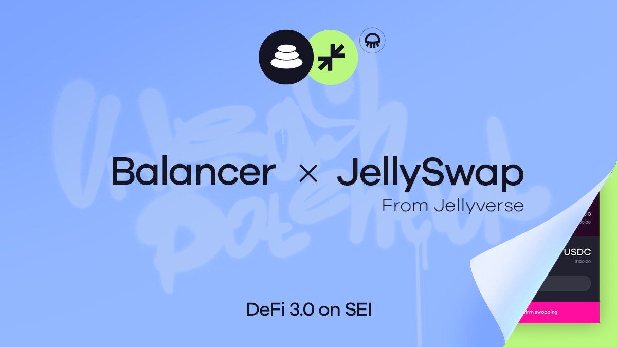 It’s time to get the biggest names in crypto to join Sei! 🔴💨 Balancer x JellySwap The Jelly Labs team has been chatting with the folks at @Balancer for the past few weeks, 💬 aiming to make #JellySwap - the decentralized exchange (DEX) on Jellyverse - an official friendly…