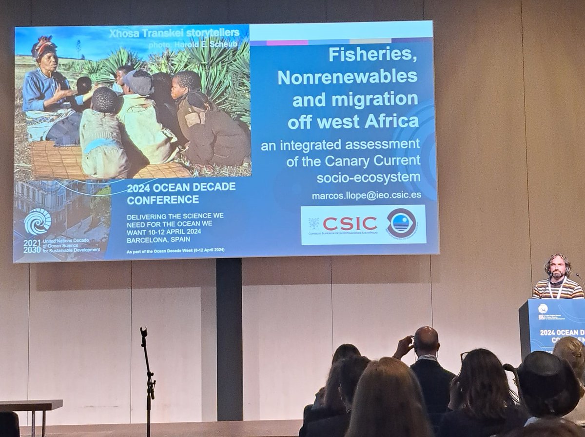 Marcos Llope de @IEO_Cadiz ha destacado la importancia de la cooperación en la gestión de las pesquerías en África occidental #OceanDecade24