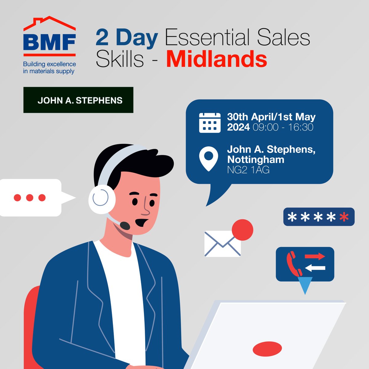 Are you a Midlands based business? Register your interest for our 2 Day Essential Sales Skills, being held at John A. Stephens! For more information on the course, visit: bit.ly/3PX7i7w