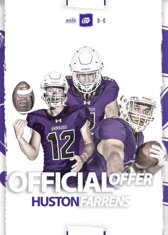 After a great Junior Day and conversation with Coach @JimGlogowski, I am blessed to receive my first offer from the University of Sioux Falls! @USFCougarsFB @_Coach_McCall @Warren_Academy @PrepRedzoneNE @6starfootballNE