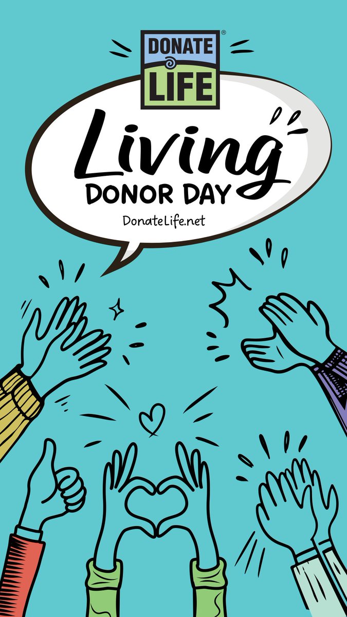 #NationalLivingDonorDay on 11 April celebrates and honors the brave people who step up and save lives by donating their living organs and tissue to heal those in need.