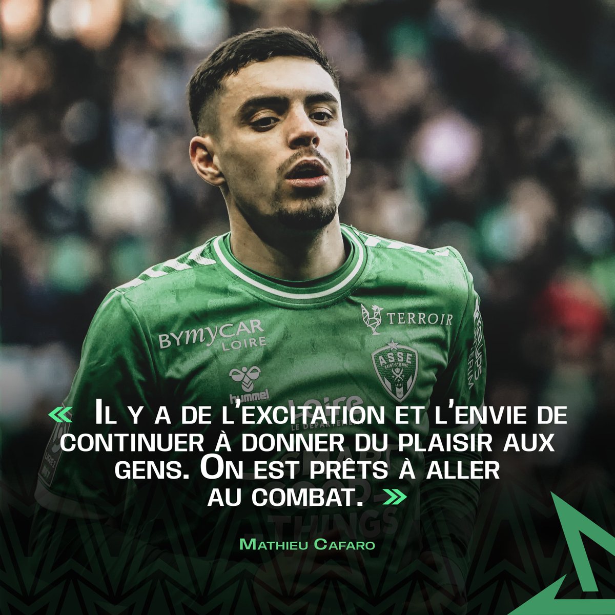 🎙️Mathieu Cafaro : « La fin de saison va être excitante. 

Mentalement, on sait qu’on s’est donnés le droit de jouer quelque chose de vraiment beau. » 🔥

#ASSE #ACAASSE