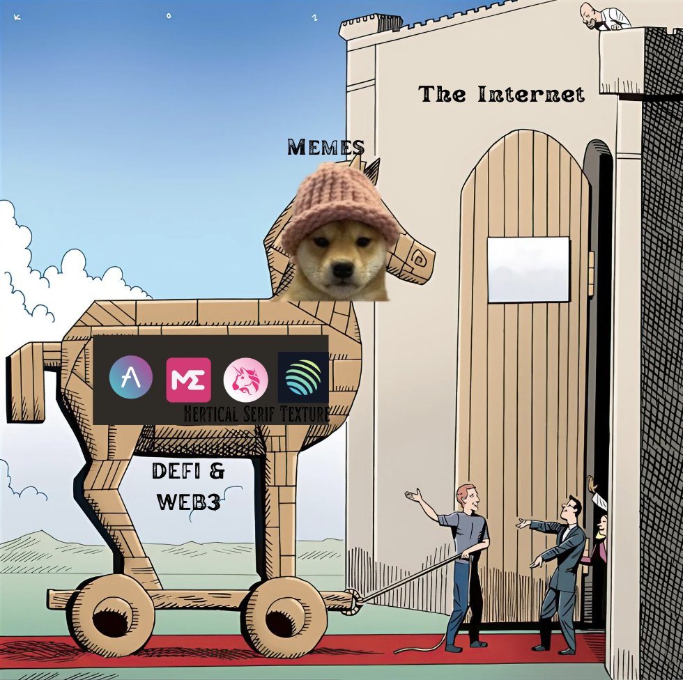 veradittakit's tweet photo. Memecoins-A Trojan Horse For Web3

Memecoins have been all the rage lately. Are they a bubble? Or can they add real value to web3? 

In this Thread, I’ll share 3 critical insights to understand memecoins and their vast potential.

Let’s dive in!