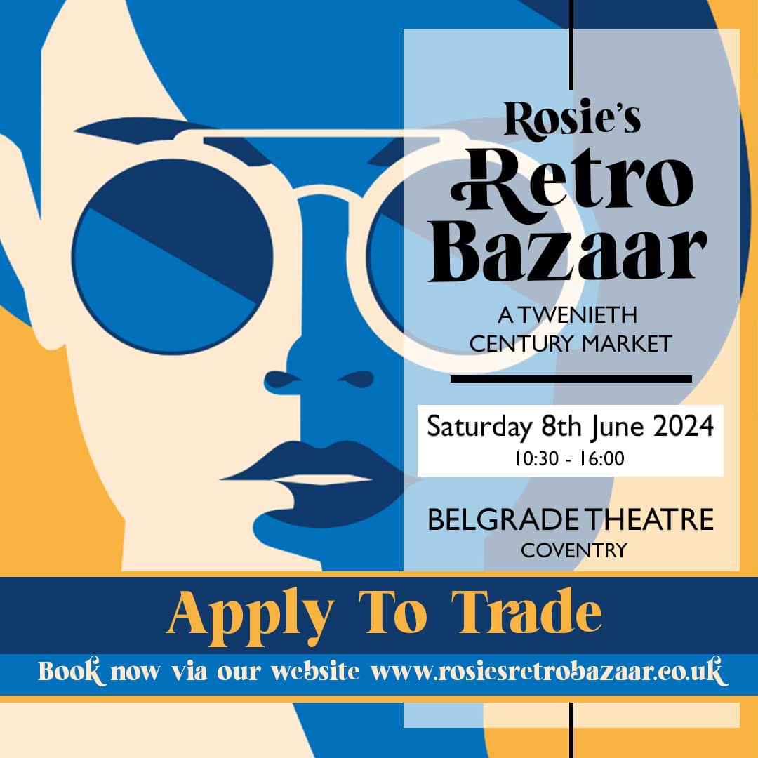 RosiesBazaar's tweet photo. We are looking for dealers to join our new market at Belgrade Theatre, Coventry on 8th June! Tables start at only £22!

For more info visit:
https://t.co/QtsIeq7wu2 https://t.co/cKy1NEqsY4