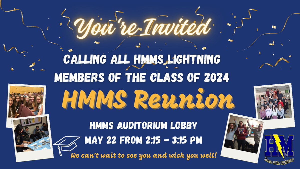 Crazy Reading Ladies (@allinreading) on Twitter photo If you were a <a href="/HMMSLightning/">Horace Mann MS</a> 8th grader the year the world shut down, YOU are graduating this year - and WE WANT TO SEE YOU! Mark your calendar for May 22. Please spread the word #Classof2024 If you were a <a href="/HMMSLightning/">Horace Mann MS</a> 8th grader the year the world shut down, YOU are graduating this year - and WE WANT TO SEE YOU! Mark your calendar for May 22. Please spread the word #Classof2024