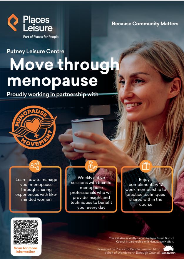 Get support through the menopause with a 12-week course starting on April 22 at Putney Leisure Centre. More details here ▶️placesleisure.org/centres/putney…