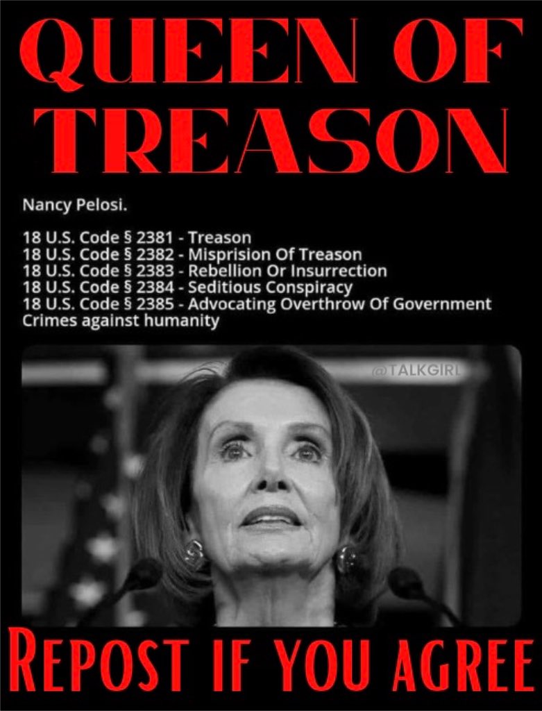 📢Tucker Carlson & Alex Jones said, Nancy Pelosi is the Queen of Treason, who’s with them???