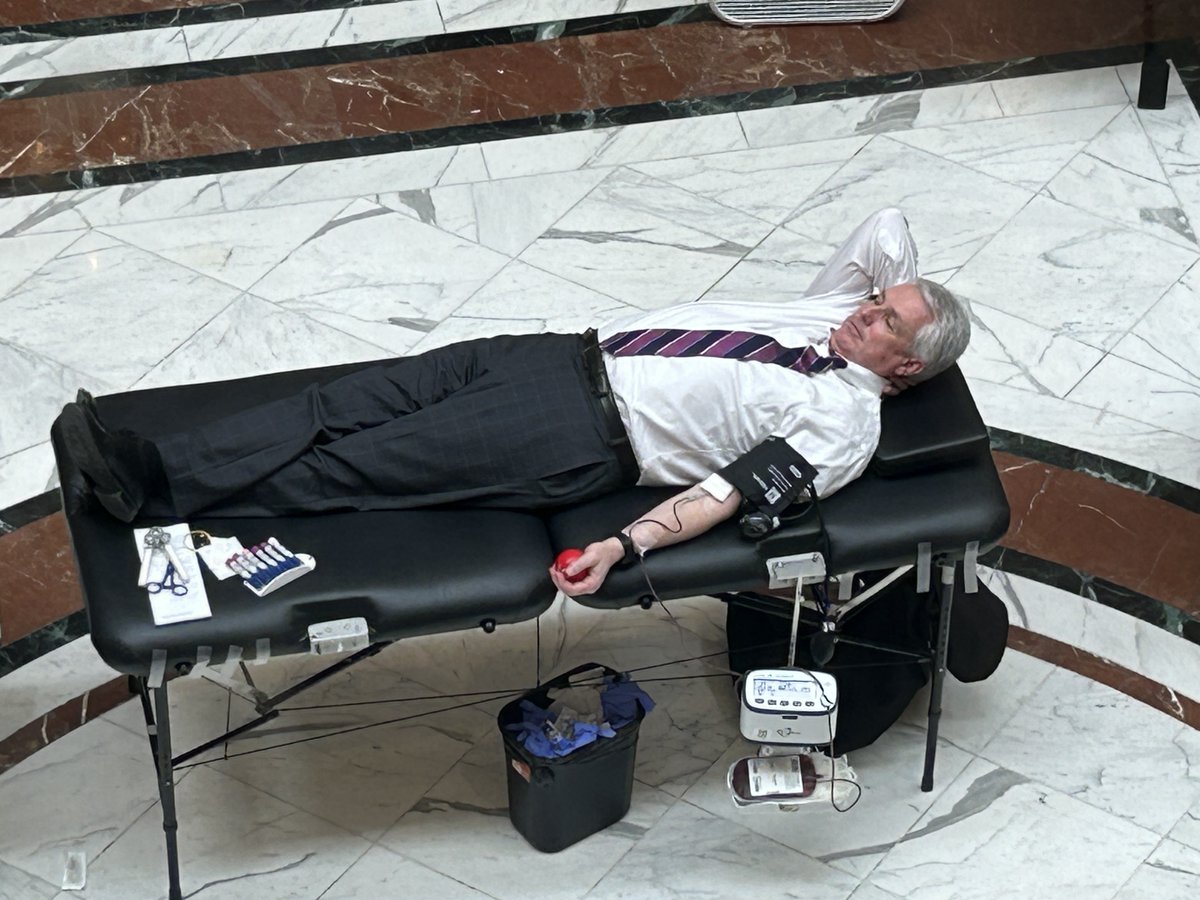 It may take a few minutes to donate blood, but imagine how long it must feel to a person needing blood in an emergency situation and not having ready access to it. Please donate. Thank you to @RedCrossMA for hosting this week's blood drive at the State House.