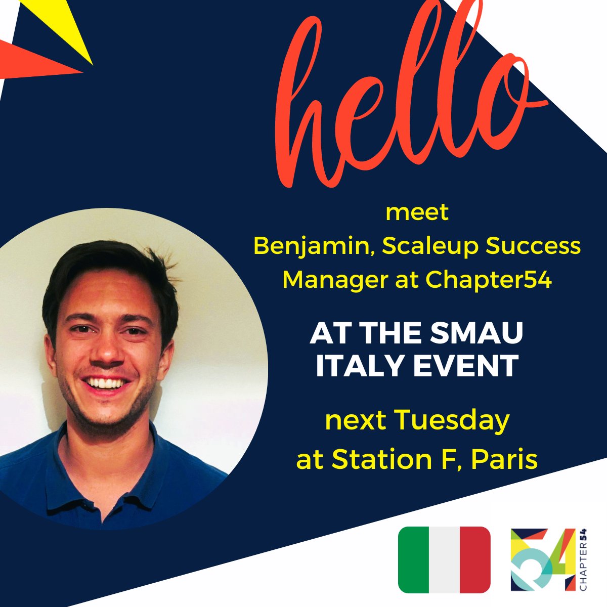 Are you in Paris? Meet the team! Ben will be attending SMAU Paris at @joinstationf on the 16th of April. This event, organized in collaboration with the ITA, aims at providing a firsthand look at the flourishing Italian innovation scenes across various. (1/3)
