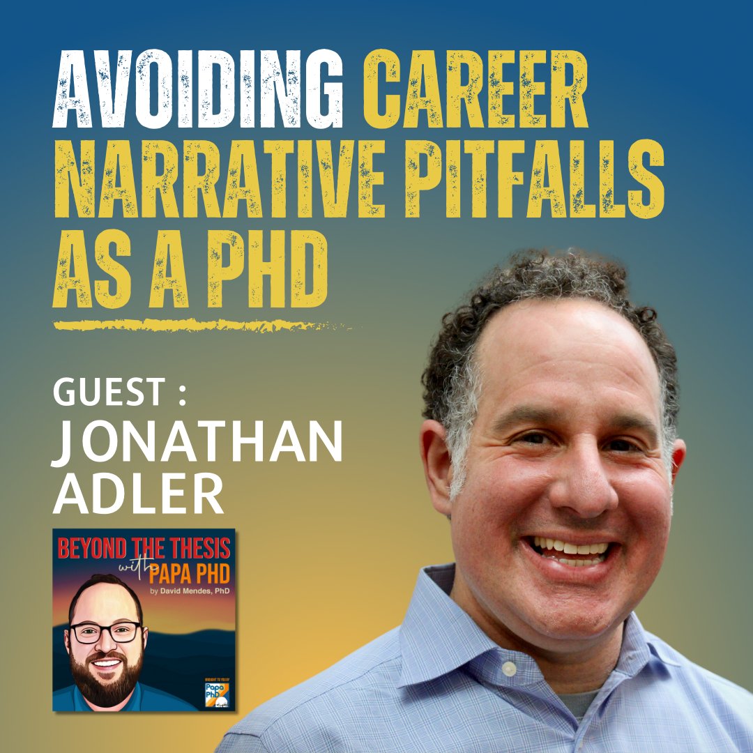 'I don't have time to grow my network or to work on my career plan. I'm not putting in enough hours into my project as it is!'😨 🎧In this week's episode of Beyond the Thesis, hear @JonathanMAdler and I discuss the importance of working on your narrative identity in grad school.