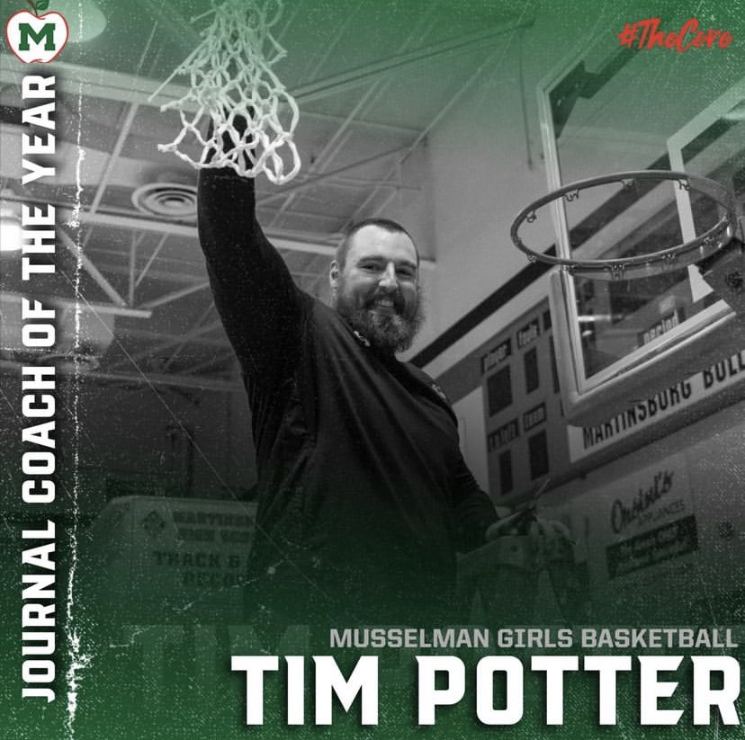 Congratulations to Coach Potter on being nominated The Journal Coach of the Year‼️🏀🍎

✅1st Year Head Varsity Coach

✅17 win season for the first time in 17 years 

✅1st Regional Title in Program History

✅1st State Tournament Bid in Program History