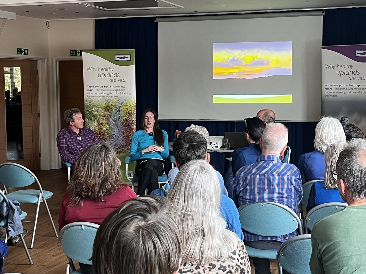 Fascinating talk with @moorsforfuture and @ABTheAdventure all about Kinder and the restoration work there restoring the sphagnum moss and cotton grass, and Sarah’s book showcasing the best of the mountain. adventurebooks.com/products/mount…