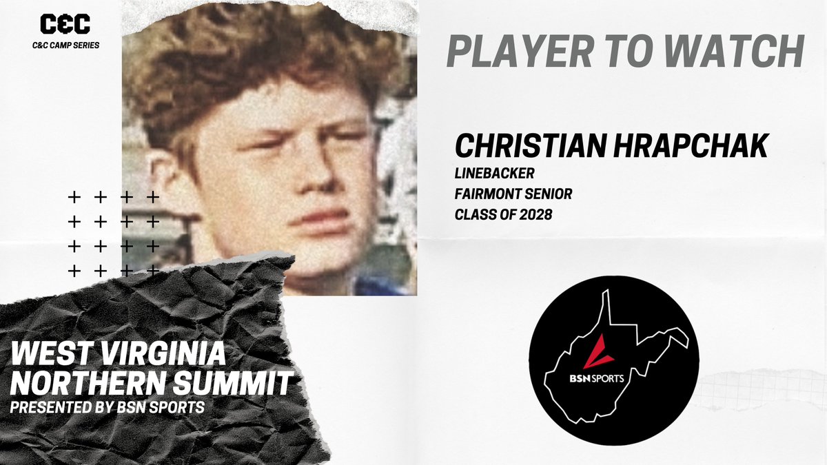 Northern Summit Player to Watch: Christian Hrapchak LB | Fairmont Senior #wvprepfb SIGN-UP: coalfields.org/northern-summit