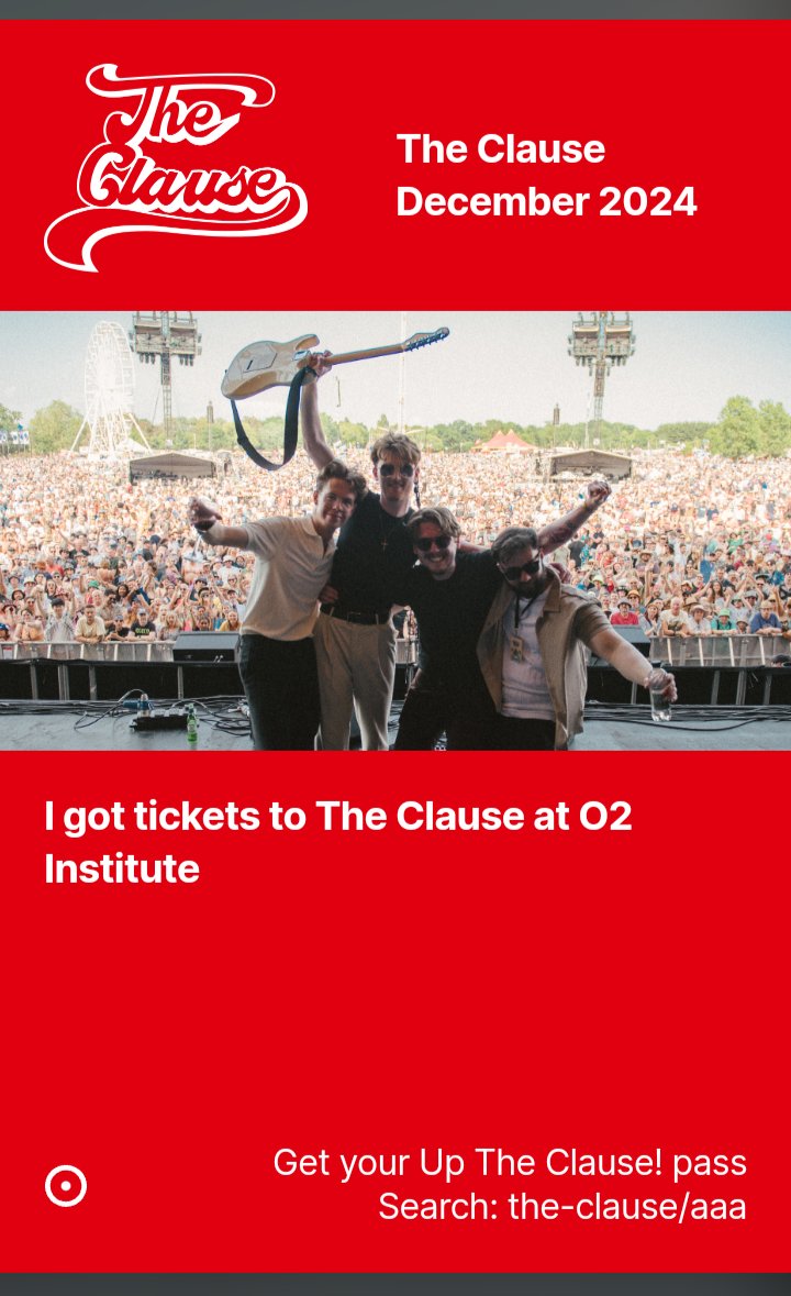 Can't wait to see @theclauseuk again at @BirkenheadLive and then at their massive homecoming show at @O2InstituteBham at the end of the year 🔥🙌