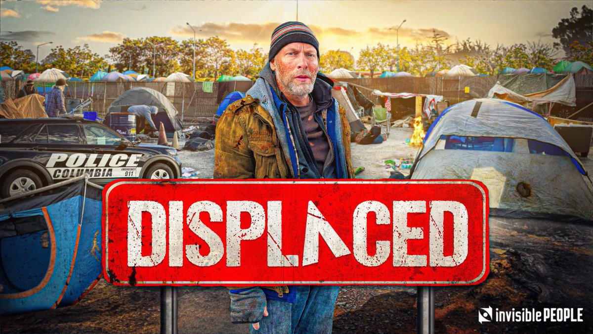 How does 3 pm PST a week from tomorrow, April 19th, sound for the world premiere of Displaced, immediately followed by a live stream with homeless people and experts on criminalization and veterans homelessness?