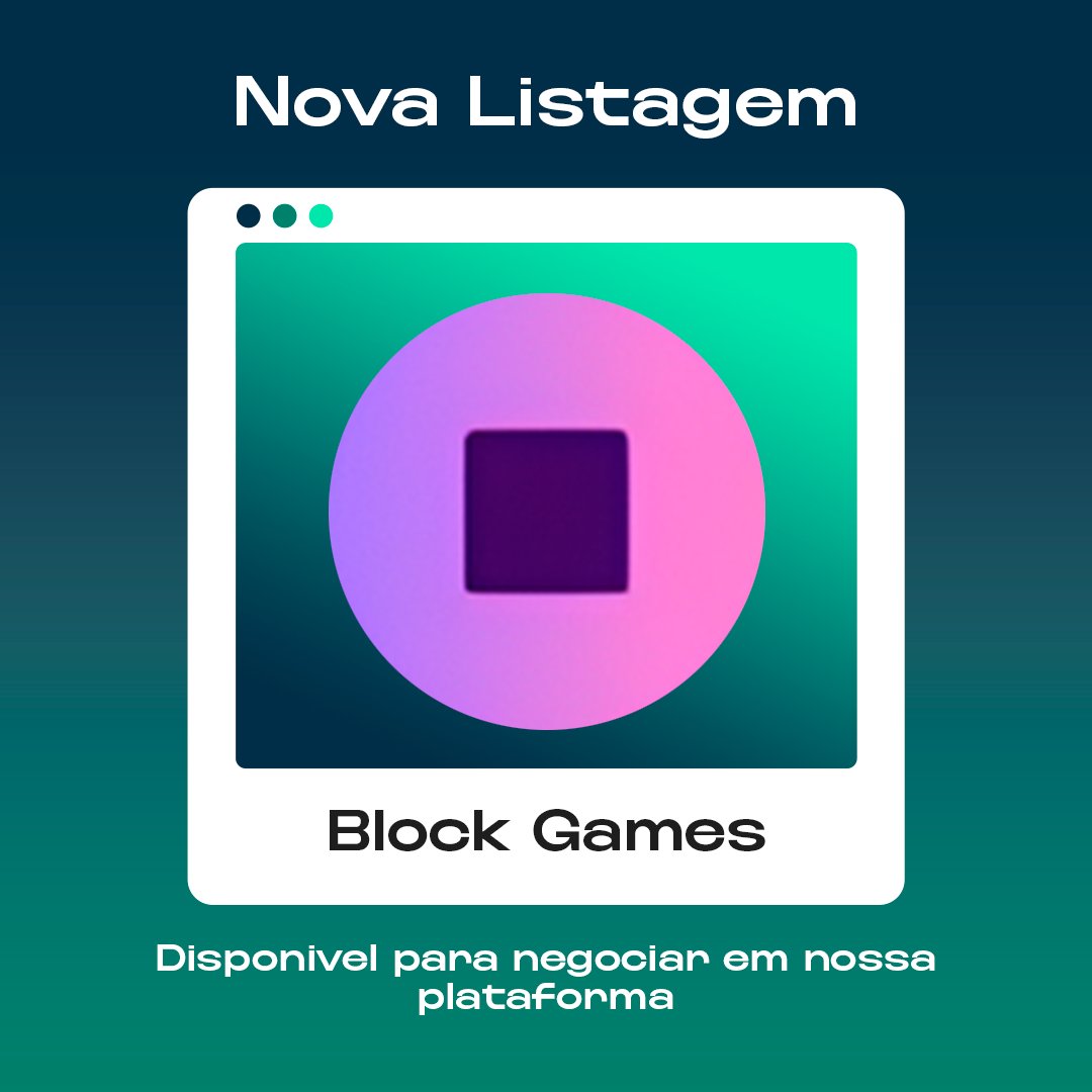 NovaDAX é a primeira e única corretora brasileira que suporta o par de BLOCK/BRL @GetBlockGames.

#novalistagem