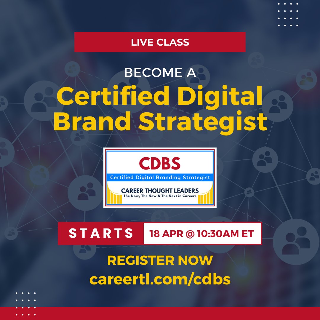 APRIL 18: GET CERTIFIED IN DIGITAL BRANDING TECHNIQUES

Grow your digital influence factor while creating a profitable program that guides clients in doing the same.

vist.ly/xcmr

vist.ly/xcmr

#digitalbranding #careerpros #branding #getcertified