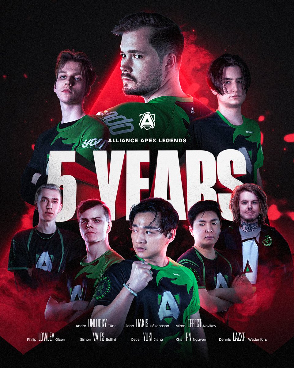 🎈 Today we celebrate half a decade since we hot dropped into @playApex!🎈 Just as the players can't wait to show off their hard work at LAN Rattio has also been cooking something up for our [A]pex fam this summer so stay tuned! Here's to another 5years! 🍾 #LongLiveAlliance