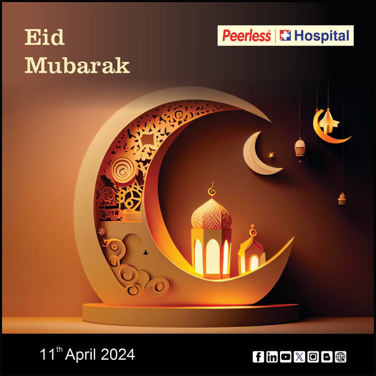Wishing you health, joy, peace, and prosperity this Eid! May this auspicious occasion bring you and your loved ones abundant blessings and good health. Eid Mubarak from Peerless Hospital!

#PeerlessHospital #Healthcare #Kolkata #Eid #Eid2024 #EidMubarak