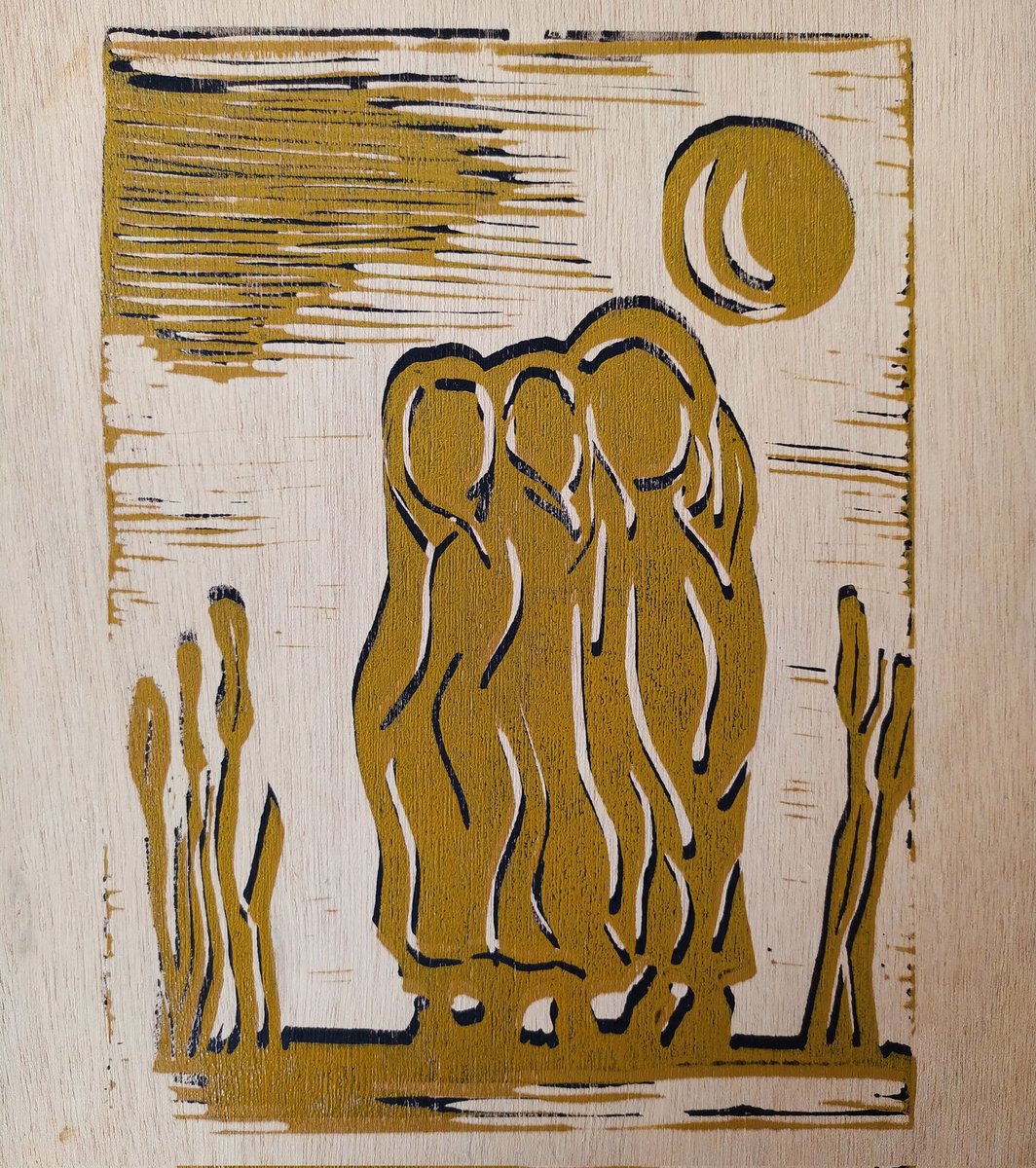 Linolprint... #linocut #print #wood