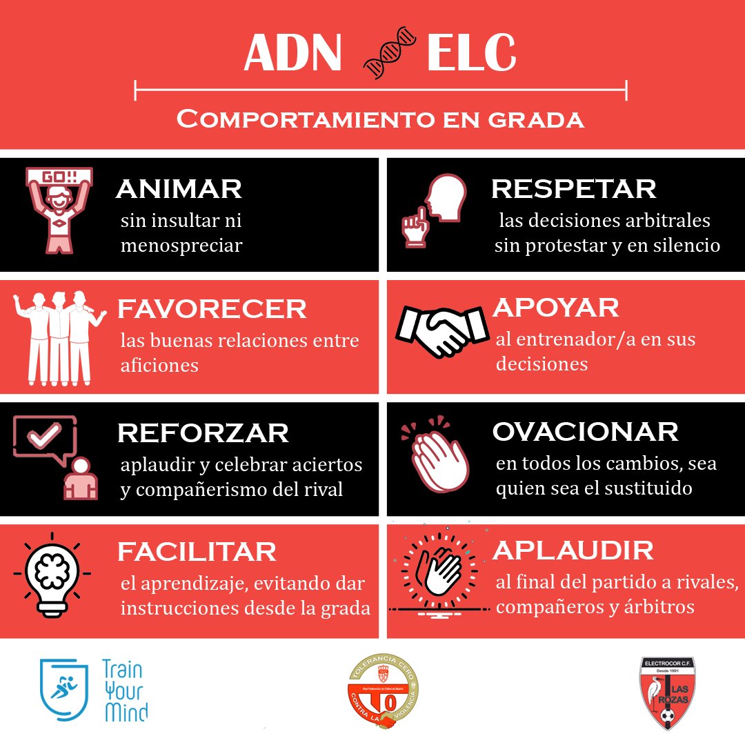 📄 𝗖𝗼𝗺𝗽𝗼𝗿𝘁𝗮𝗺𝗶𝗲𝗻𝘁𝗼 en grada

Lo conseguiremos no solo leyendo este cartel, sino actuando. Ayúdanos a identificar al seguidor violento e irrespetuoso. Sin contemplaciones 🚫

𝗧𝗢𝗟𝗘𝗥𝗔𝗡𝗖𝗜𝗔 𝗖𝗘𝗥𝗢

<a href="/RFFM_oficial/">RFFM</a>
<a href="/T0eneldeporte/">Tolerancia CERO con la violencia en el deporte</a>

🔴⚪️ #WeAreELC