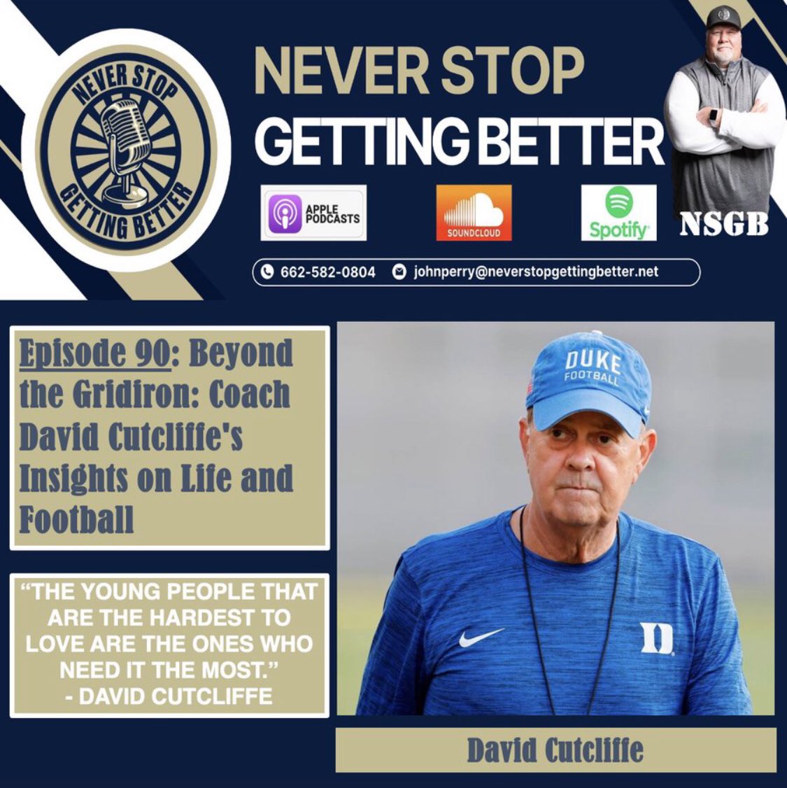Todays Podcast is good for the Soul! Take a listen! @DavidCutcliffe is one of the good guys in this business! I enjoyed this so much! Thanks coach!