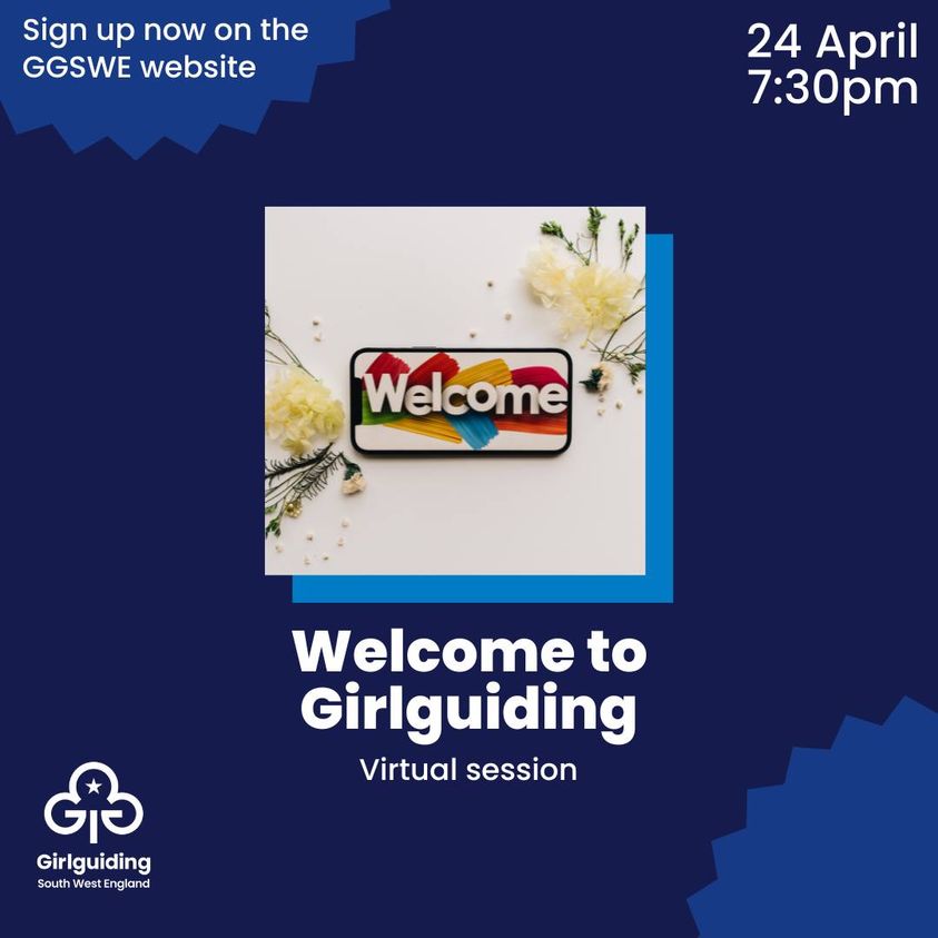To all our new volunteers, sign up to this online session on 24th April at 7.30pm to find out more about Girlguiding  - who we are and what we do - while exploring ways to deliver good guiding and ensure we are all Being our best.
📷 ow.ly/SaAa50R89nz
 #GGSWEWelcome
