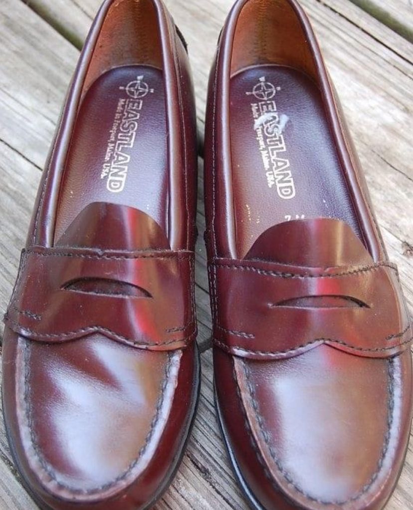 This was the only shoe that I didn’t wear out in a month so it was my mother‘s go to for me. Did you wear penny loafers?