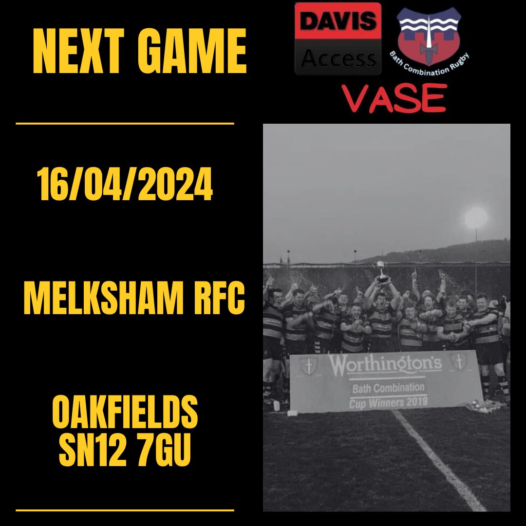 It’s cup season! On the 16th we take on Melksham RFC away from home! Let’s get cup season up and running 😍 #blackandyellow