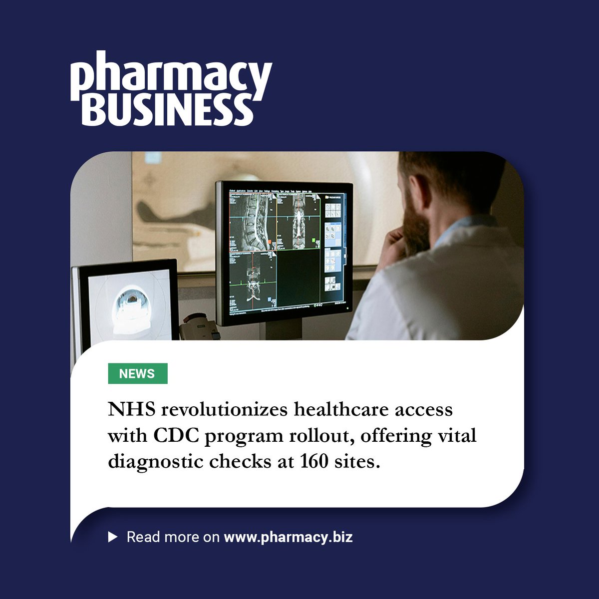 NHS revolutionizes healthcare access with CDC program rollout, offering vital diagnostic checks at 160 sites. @NHSEngland @Jeremy_Hunt @VictoriaAtkins Read more- pharmacy.biz/breaking-news/… #NHSRevolution #CDCProgram #HealthcareAccess #DiagnosticChecks