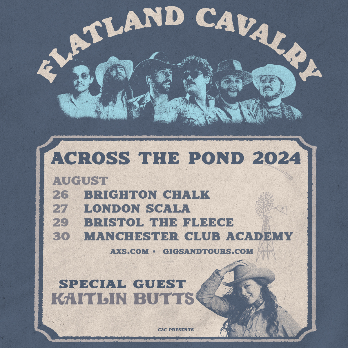 ON SALE NOW! @FlatlandCavalry | Across The Pond 2024 | 26-30 August Plus special guest: @KaitlinButts Tickets on sale now: aegp.uk/FlatlandCavalr…