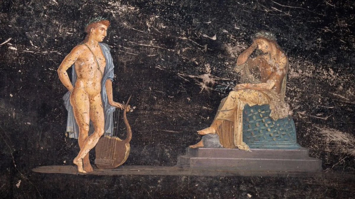 #PhallusThursday It would be remiss not to showcase the latest phallus to emerge from Pompeii. While Apollo seems comfortable out and about, Cassandra is less than pleased…