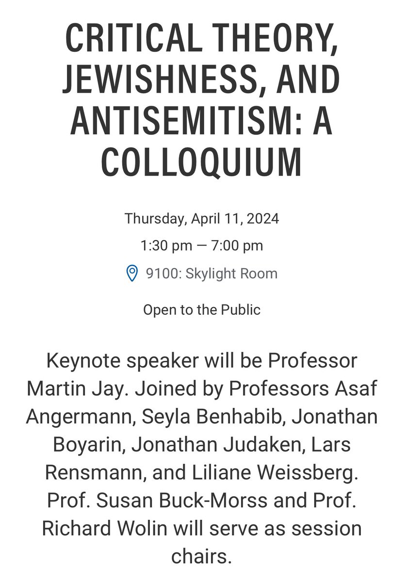 Today at CUNY. See you there!