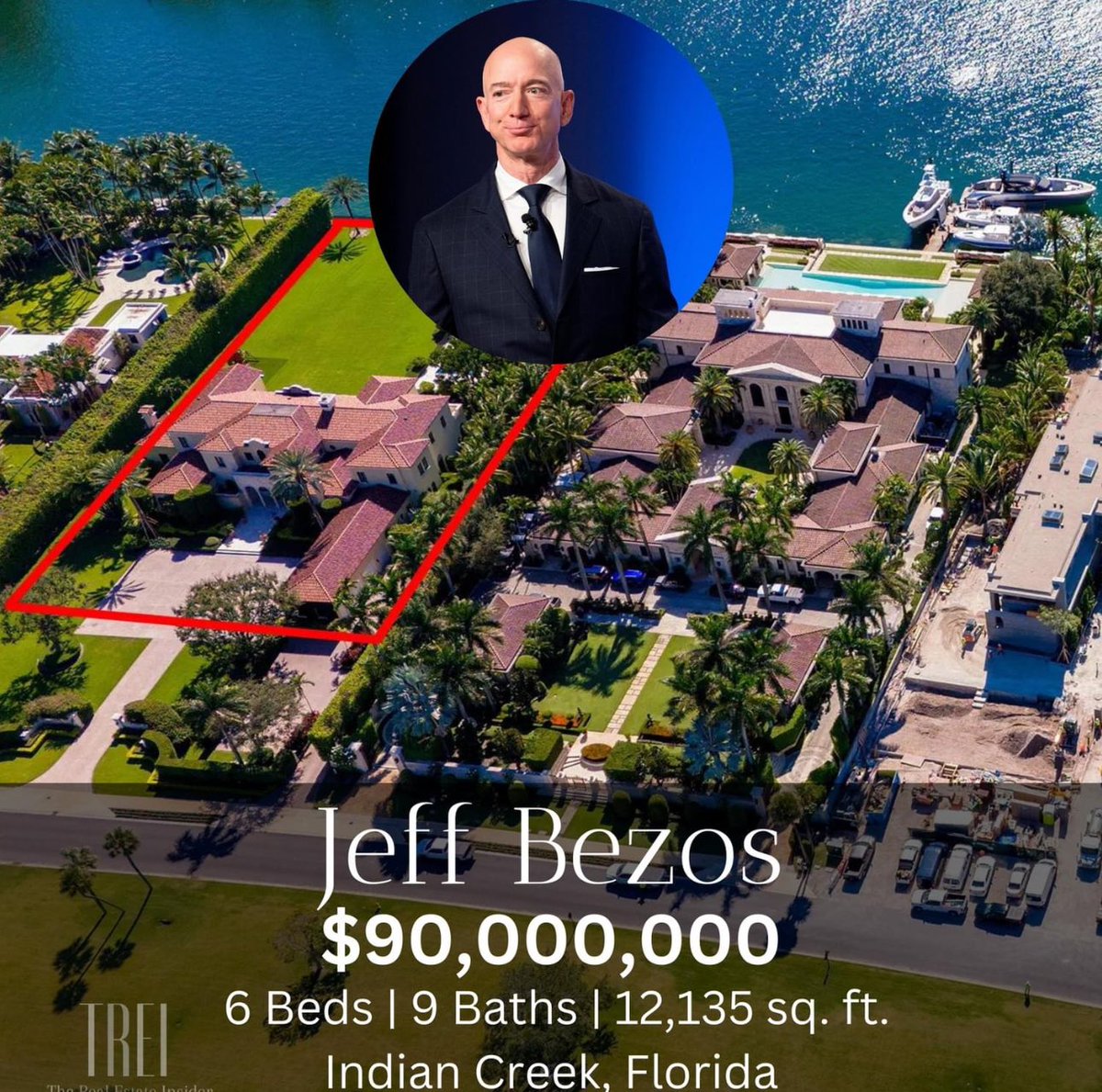 Jeff Bezos just bought a 6 bedroom house in south Florida for $90 million… But Mar-A-Lago is only worth $18 million 🤣🤣🤣🤣🤣🤣n