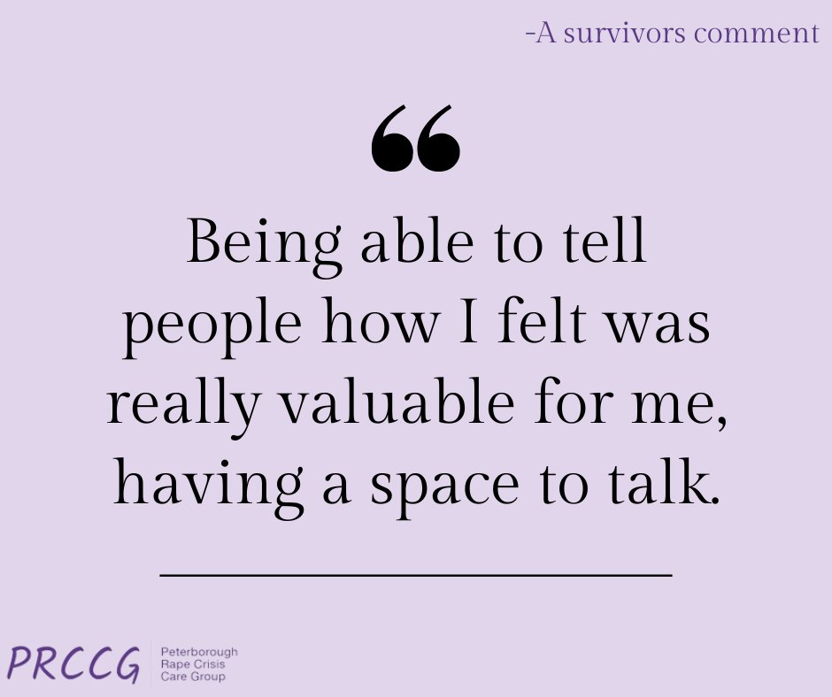 Here is some feedback we received from a young person supported by one of our ChISVA's. At PRCCG, our support is unwavering & we offer support to anyone affected by sexual violence. If you have been affected, please know that you are not alone. 💻-prccg.org.uk/referral-forms/
