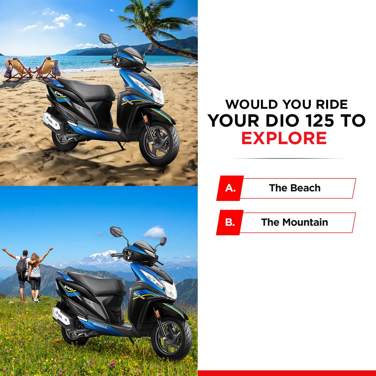 What would you choose?   #Honda #ThePowerofDreams