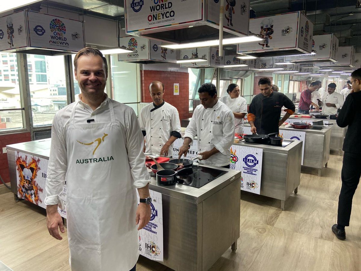 . @Austrade along with @meatlivestock launches the #masterclass for Aussie Lamb in Delhi & Kolkata. Great cookout with Chefs and the #hospitality students. #ECTA