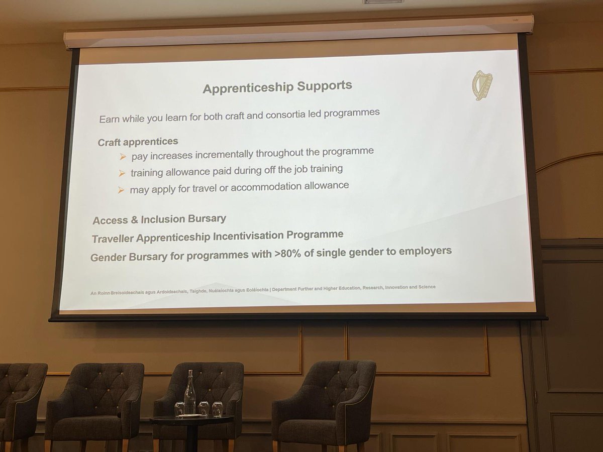 @apprenticesIrl is delighted to attend the @DeptofFHed 'Funding the Future' event @MidlandsPark this morning. A great panel discussion had with recently qualified Software Development apprentice, Paul King, @google showcasing the many benefits of #GenerationApprenticeship careers