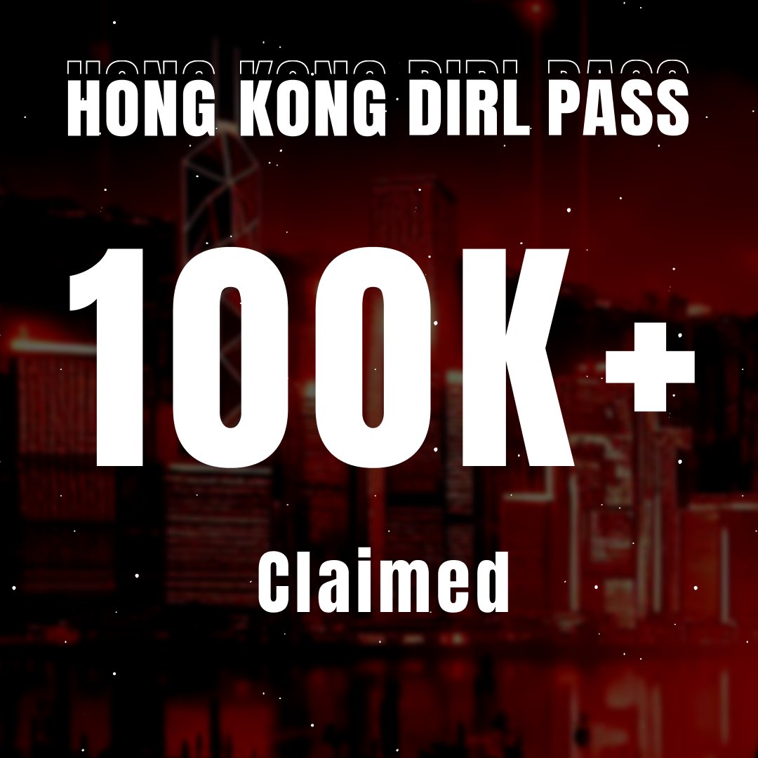 We’ve hit 100,000 HONG KONG DIRL PASS claims! A huge shoutout to our amazing Domin community for joining us on this incredible journey. Stay tuned for exciting updates!