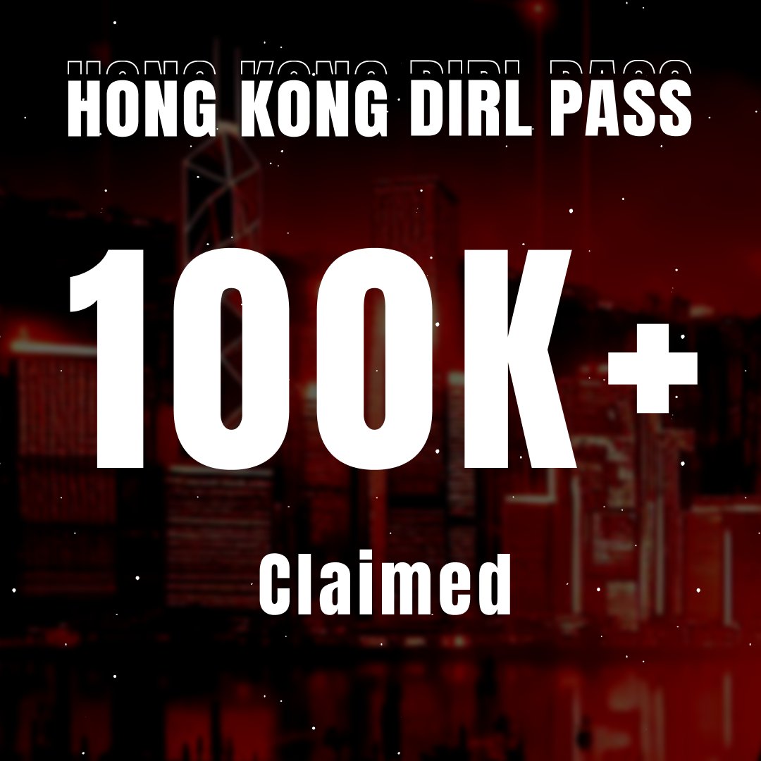 Domin_Network's tweet photo. We’ve hit 100,000 HONG KONG DIRL PASS claims!

A huge shoutout to our amazing Domin community for joining us on this incredible journey.

Stay tuned for exciting updates! https://t.co/S35TmnXuxx