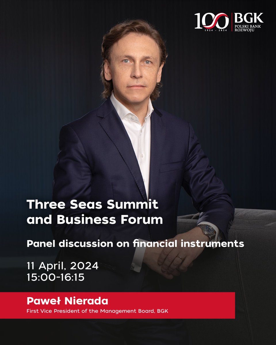 #Three Seas Summit and Business Forum #Vilnius 2024 launched! In the panel on financial instruments, @PawelNierada, First Vice President of #BGK, will also discuss #3seas region's potential for investments, #3SIIF and new approaches to overcome funding gaps. #BusinessForum