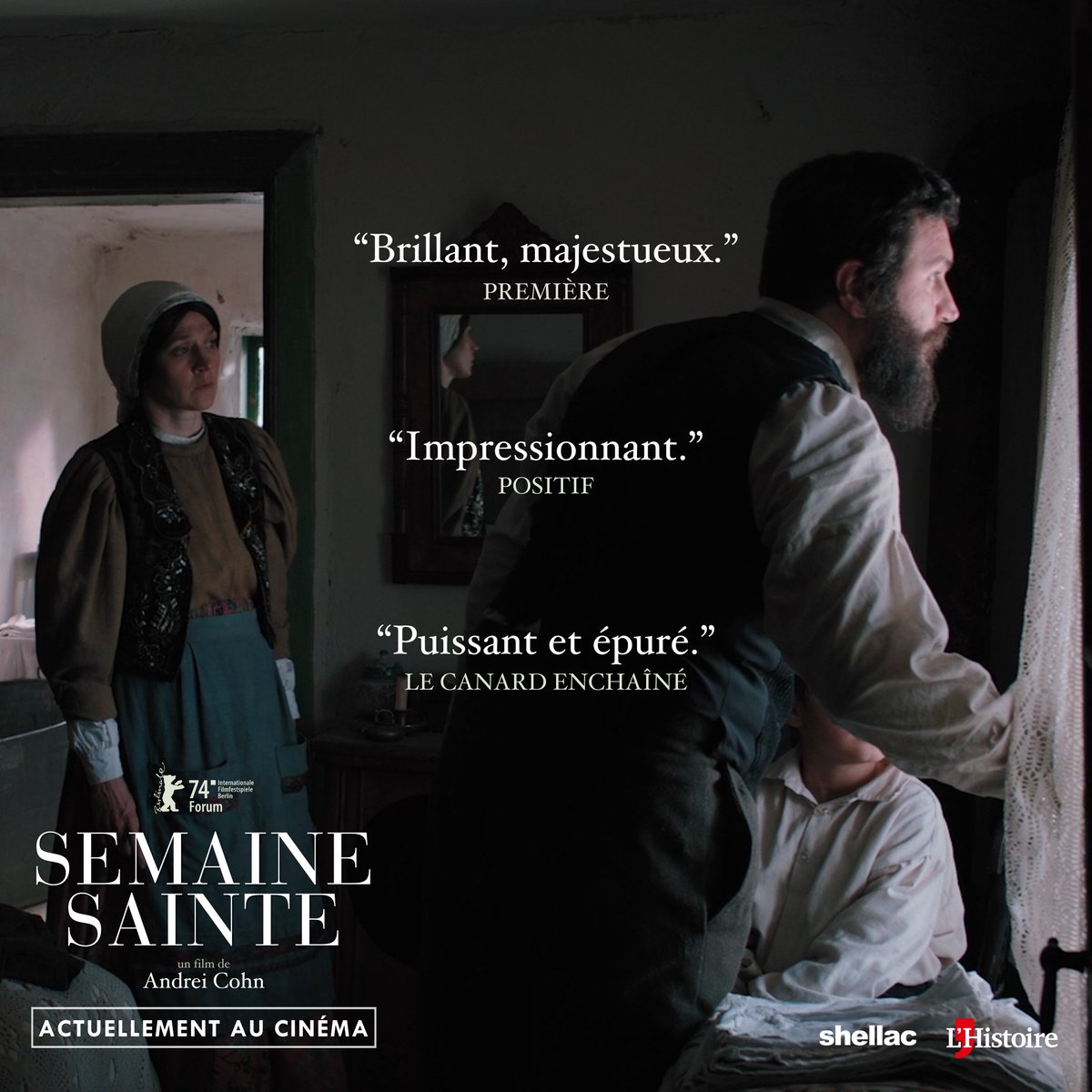 la presse salue la puissance de SEMAINE SAINTE, une étude implacable des origines de la haine et de l'antisémitisme… 🕯️ Actuellement au cinéma. En partenariat avec @maglhistoire Votre séance 🔗 t.ly/s5GY5