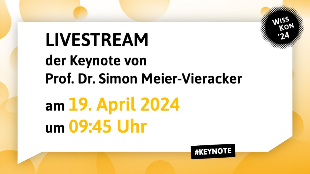 Die Keynote von Prof. Dr. Simon Meier-Vieracker (@fussballinguist) zum Thema #Wisskomm auf TikTok wird am 19. April 2024 um 09:45 Uhr auf der Veranstaltungsseite der #WissKon24 live gestreamt! 🎞️ nawik.de/wisskon/die-ko…