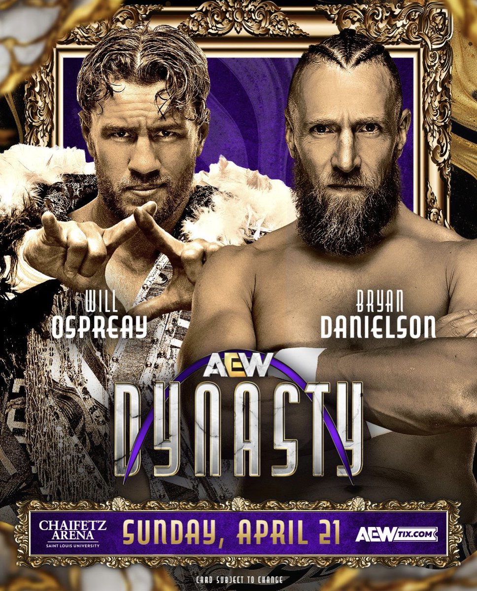 Bryan Danielson vs. Will Ospreay. Saint Louis. I can't think of a better city to have this match in. I'm sure that Sam Muchnick and Larry Matysik would approve. This match should definitely fit the billing of what's on the marquee - WRESTLING.