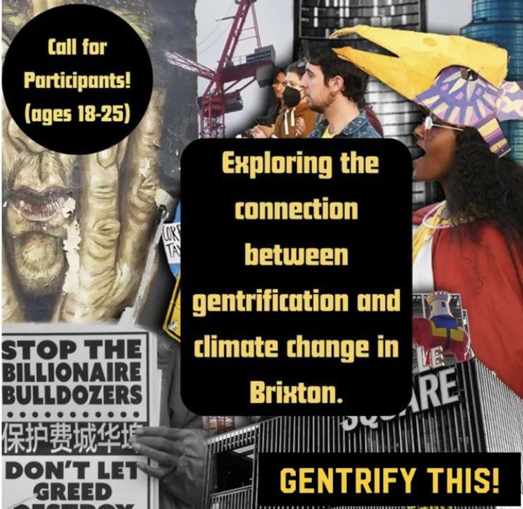 GENTRIFY THIS! is a youth project exploring the relationship between gentrification and climate change in London, and its impact on young people. 💪 @save_nour are calling for participants ages 18-25. Express your interest docs.google.com/forms/d/1V4obb…